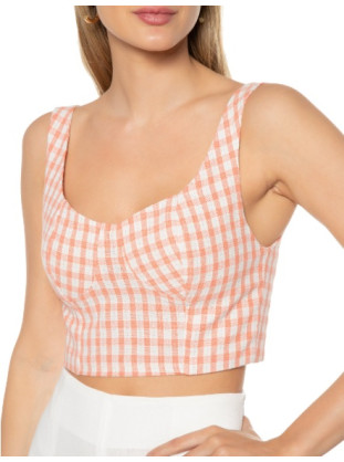 Top Crooped Linho Vichy Lurex Summer MyPlace